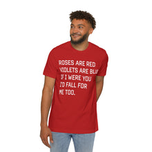 Load image into Gallery viewer, Roses are Red USA-Made Unisex Short-Sleeve Jersey T-Shirt