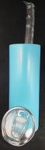 Load image into Gallery viewer, 20oz Glow in the Dark White, Blue or Green Sublimation Tumbler Blank kit W/Straw & lid
