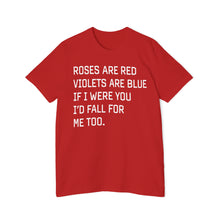 Load image into Gallery viewer, Roses are Red USA-Made Unisex Short-Sleeve Jersey T-Shirt
