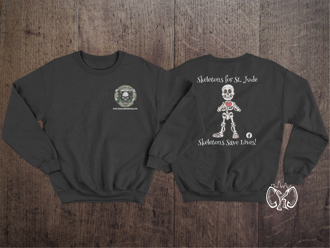 Cleveland Haunt Club Skeletons for St. Jude Crewneck Sweater
